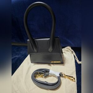 Jacquemus Le Chiquito Moyen Bag Top Handle Black New